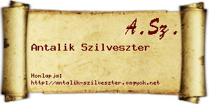 Antalik Szilveszter névjegykártya